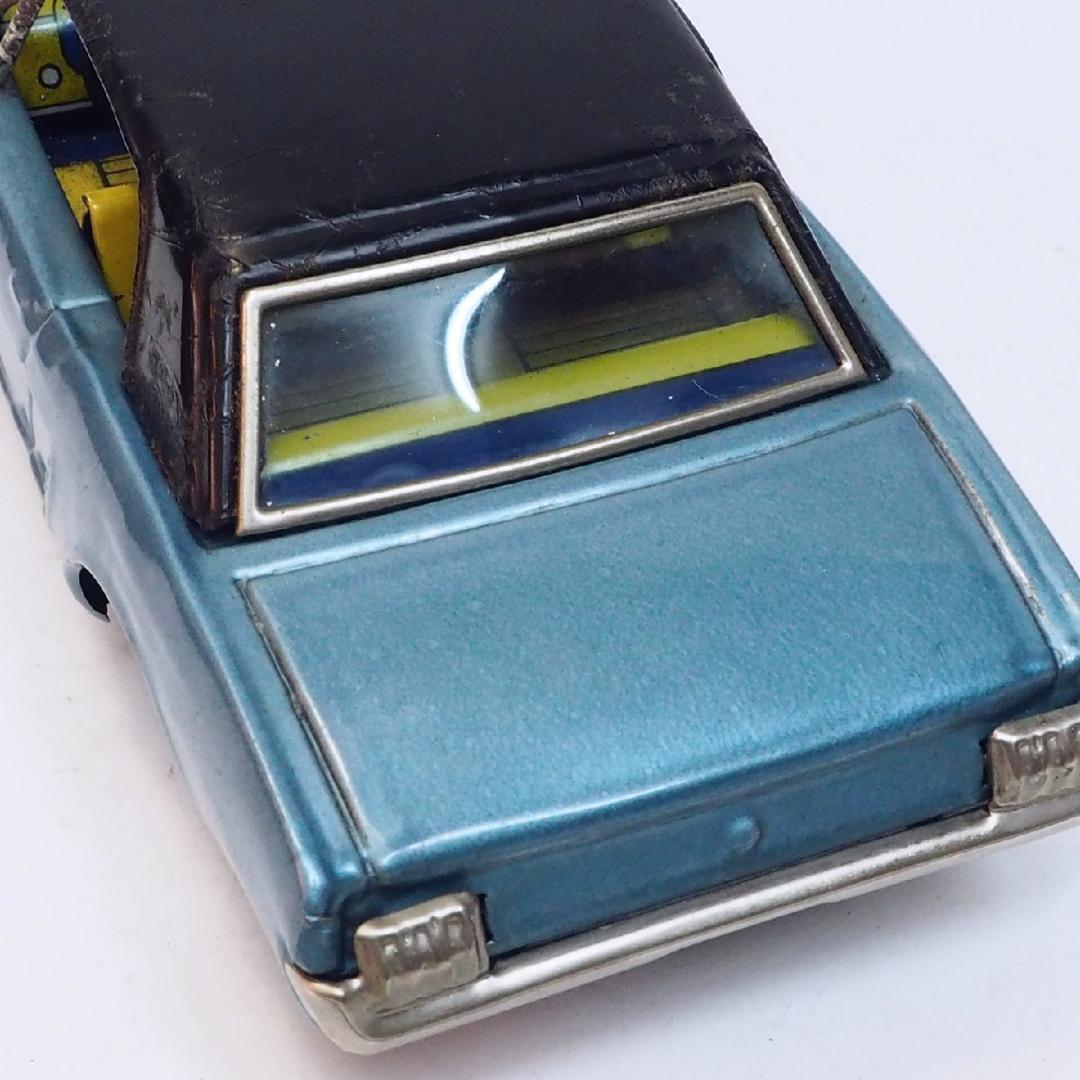 旧バンダイ【 フォード マスタング青】ブリキ自動車 tin toy car 箱付