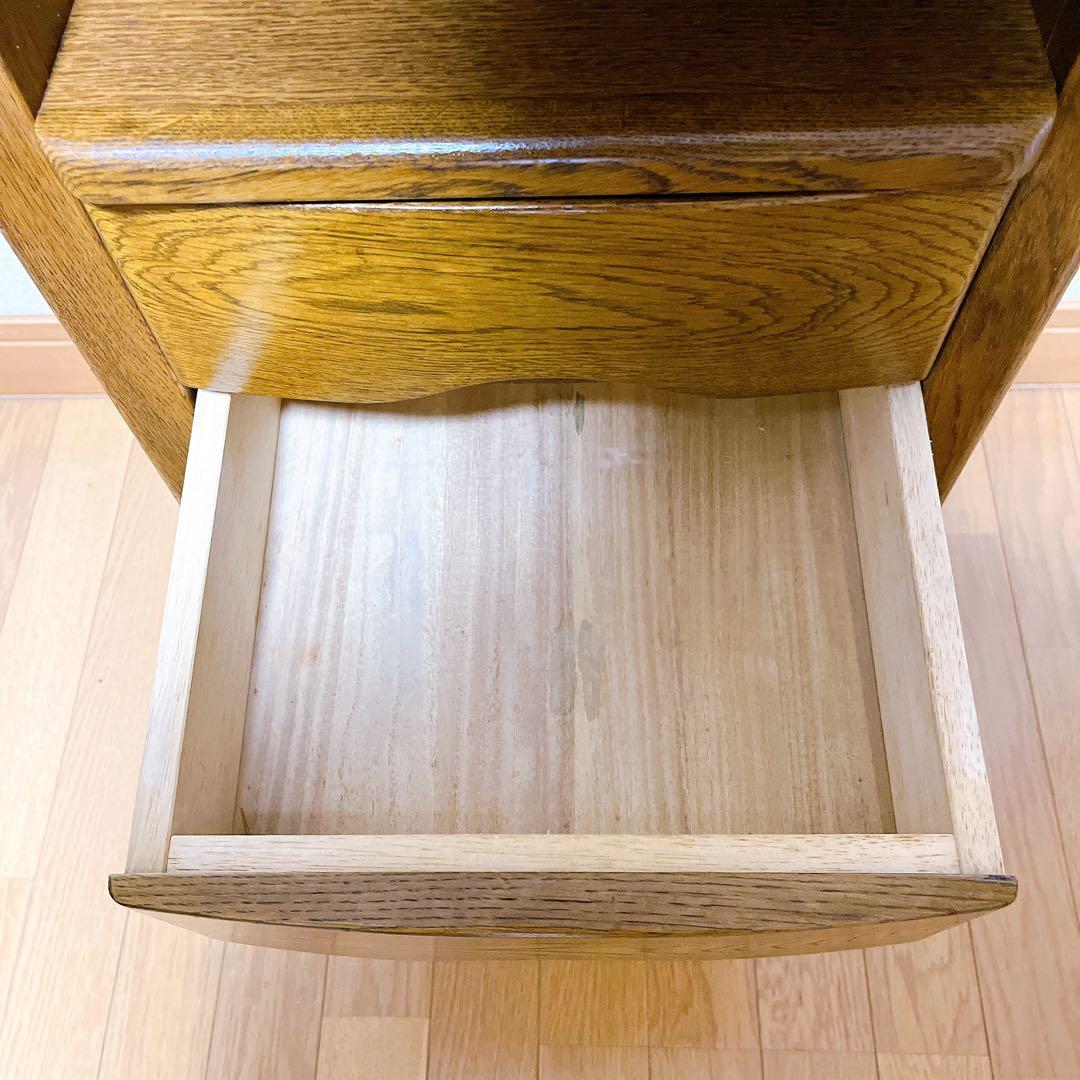 浜本工芸 ナラ材　電話台　チェスト チェスト キャビネット 引き出し収納