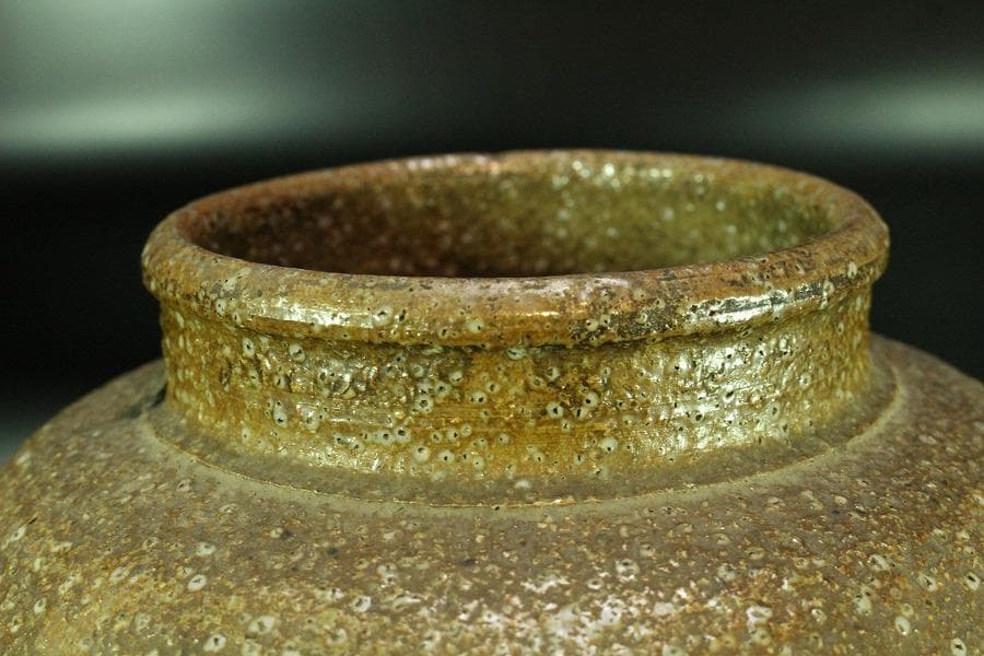 古い 信楽 茶壷 六古窯(K-XA846)