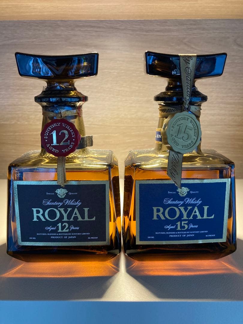 【希少】ローヤル15年、ローヤル12年　180ml セット