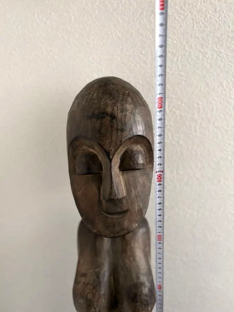 691 骨董 民芸 アンティーク アフリカ コンゴ ルバ族 女性立像 彫刻