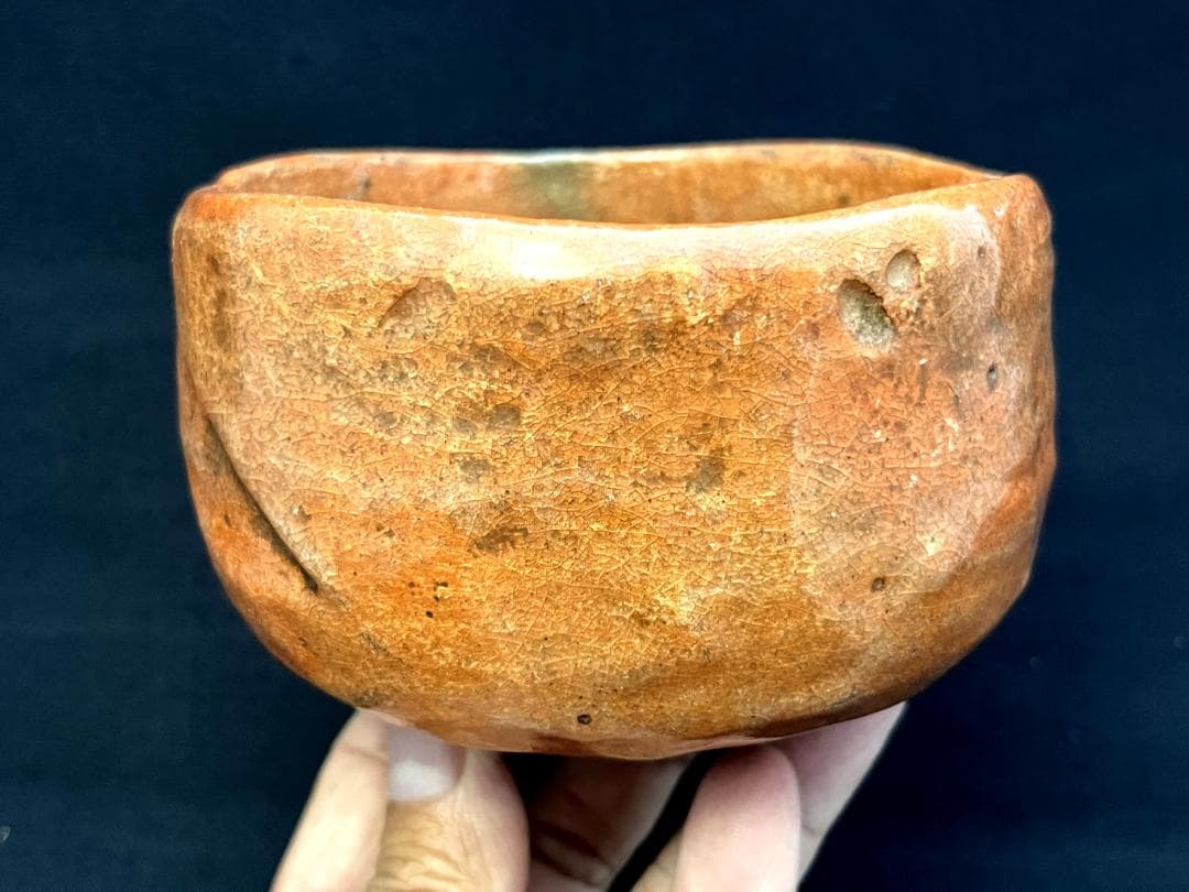 茶碗■古赤楽 かなり時代のある楽焼 江戸期 古い抹茶碗 宋光 時代物 骨董品■