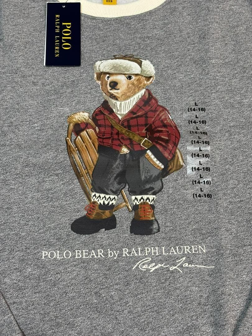 残り１枚最新新品ラルフローレンスウェット　ポロベア トレーナー　ボーイズL160