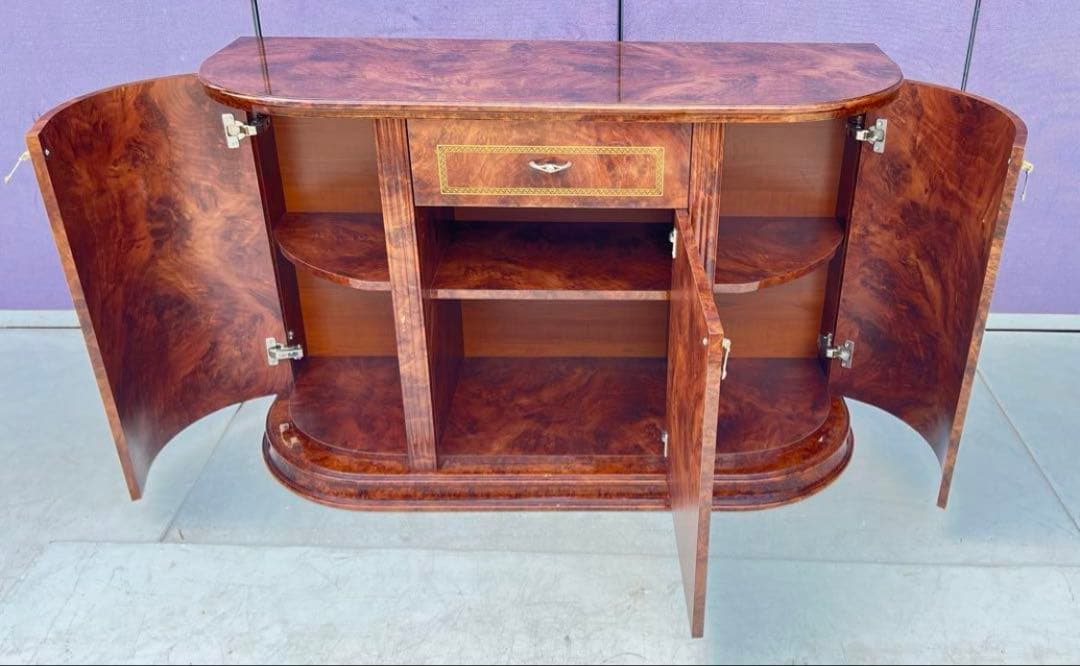 アンティークなビクトリア朝様式のウォールナット象嵌細工のクレ デンザ