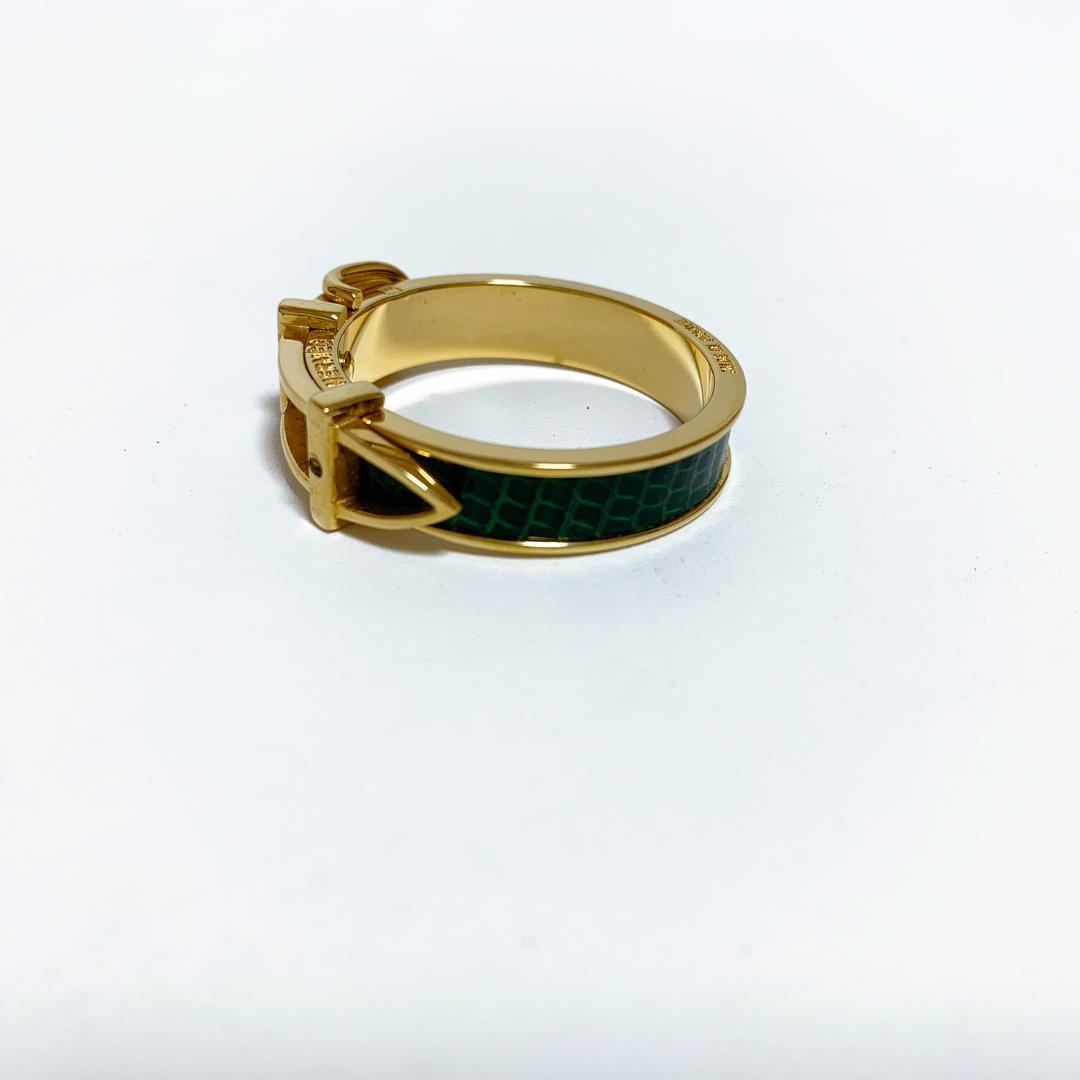 【極美品】HERMES エルメス サンチュール スカーフリング ゴールド