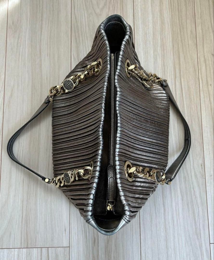 BVLGARI ブルガリ モネーテ　ハンドバッグ　チェーントート　ナッパプリセ