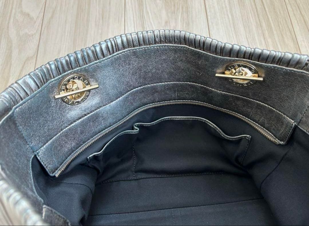 BVLGARI ブルガリ モネーテ　ハンドバッグ　チェーントート　ナッパプリセ