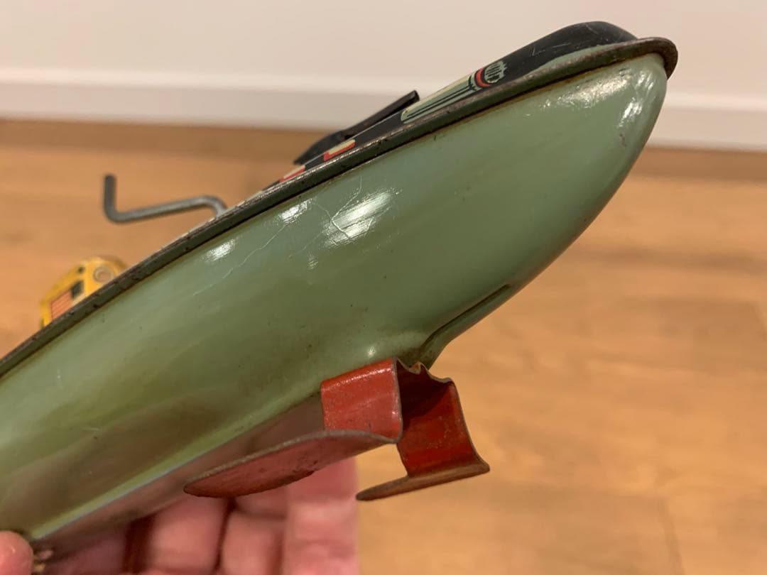 動作確認済 昭和レトロ マルサン S.N.N.25日本製 ブリキ潜水艦