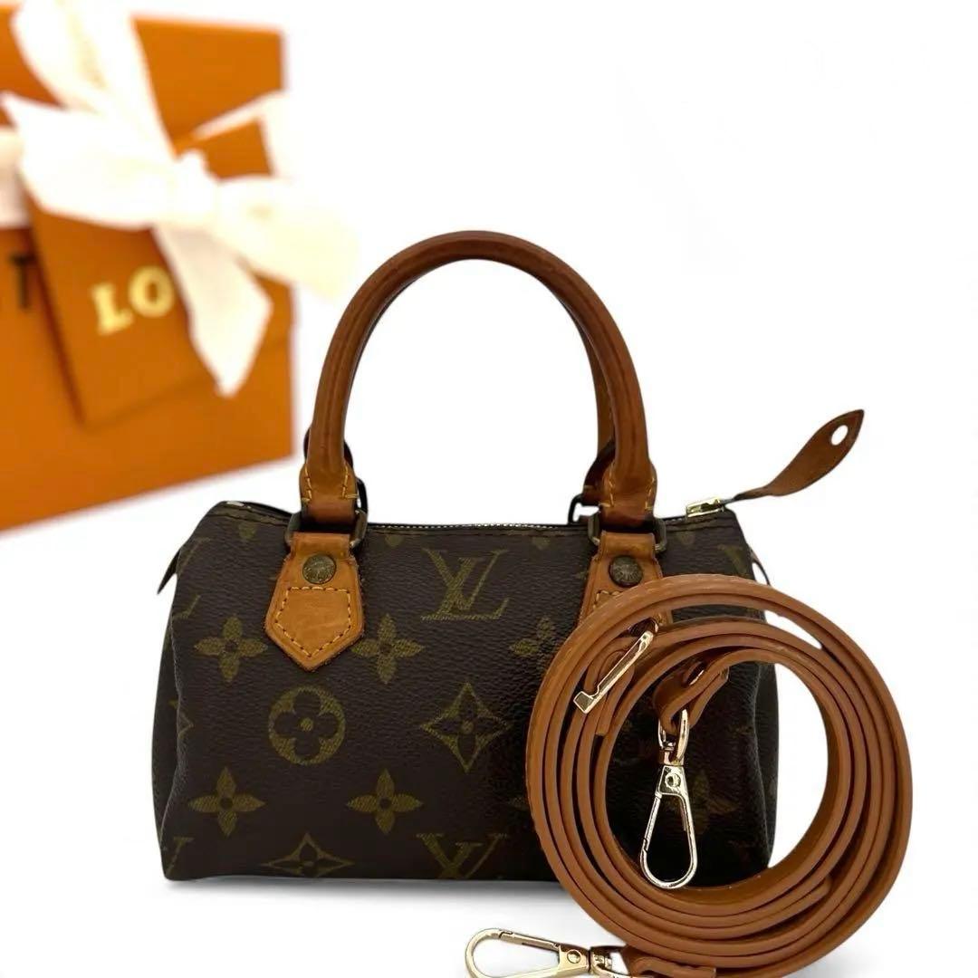 [美品] ルイヴィトン モノグラム　ミニスピーディ ハンドバッグ　2way