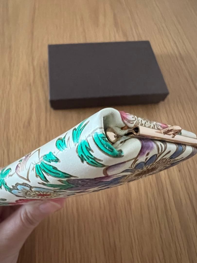 文庫屋大関　天溝がま口　アネモネ　ほぼ新品　箱あり