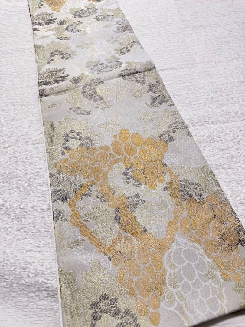 m-53 染色の名門 しょうざん謹製 葡萄 六通 袋帯 正絹 新品未使用