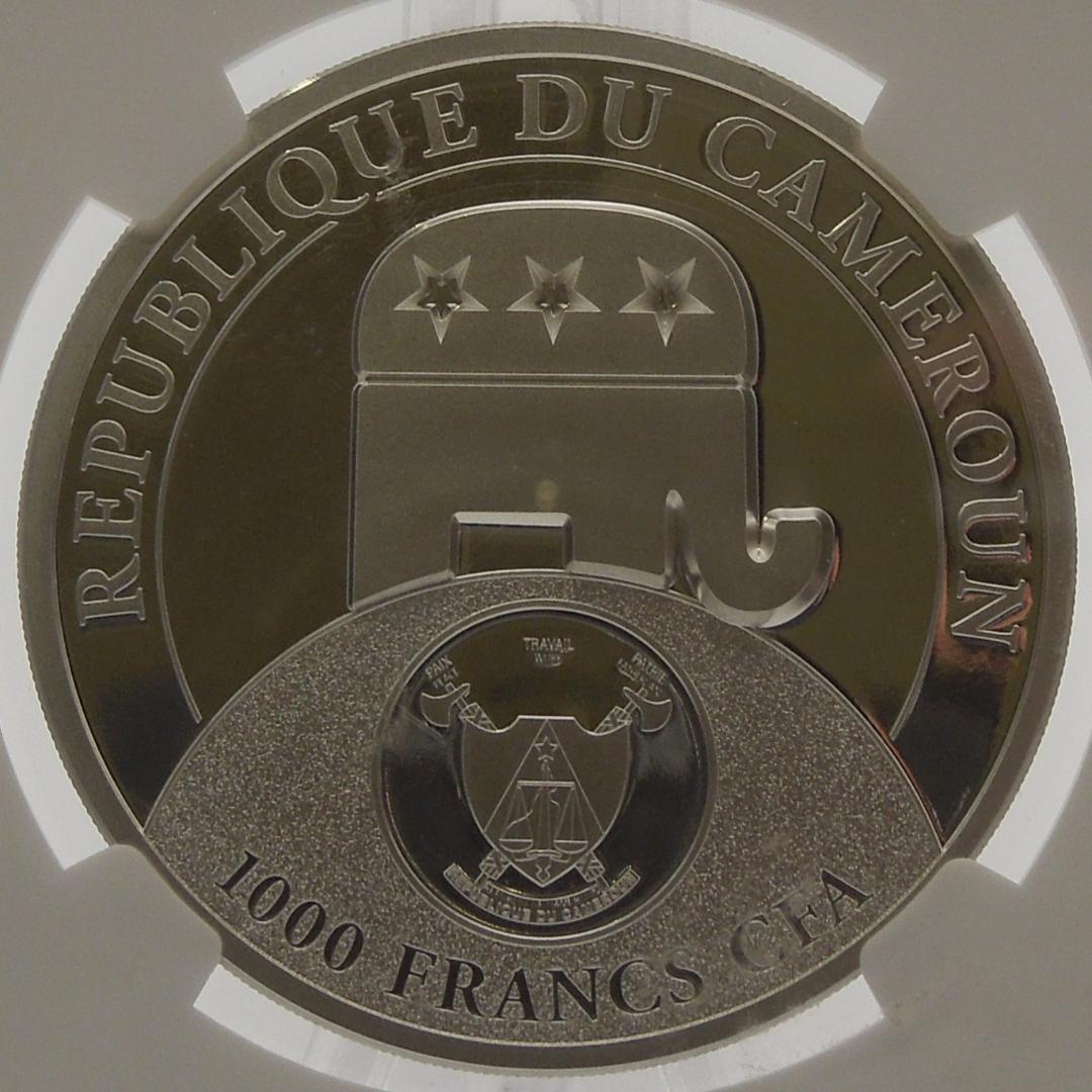 2020 カメルーン ドナルド・トランプ 1000F銀貨－NGC PF70 UC