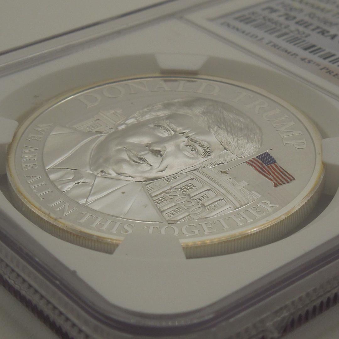 2020 カメルーン ドナルド・トランプ 1000F銀貨－NGC PF70 UC