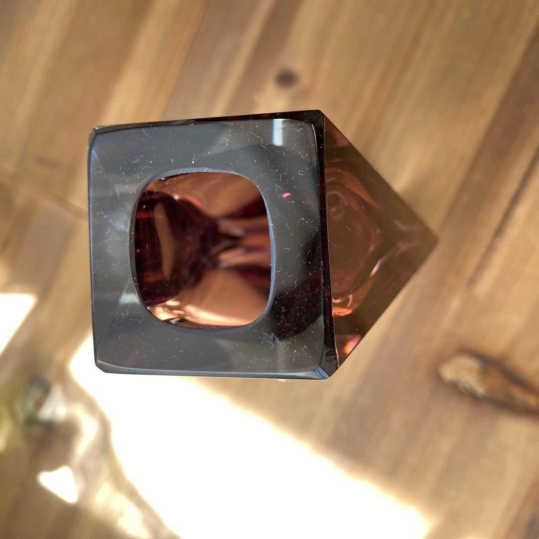 ソンメルソ　ムラーノ　赤紫　ムラノガラス　ベネチア　フラワーベース