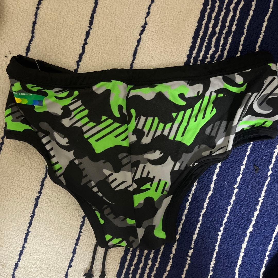 Mizuno 競泳水着 青/ピンク グラフィックデザイン