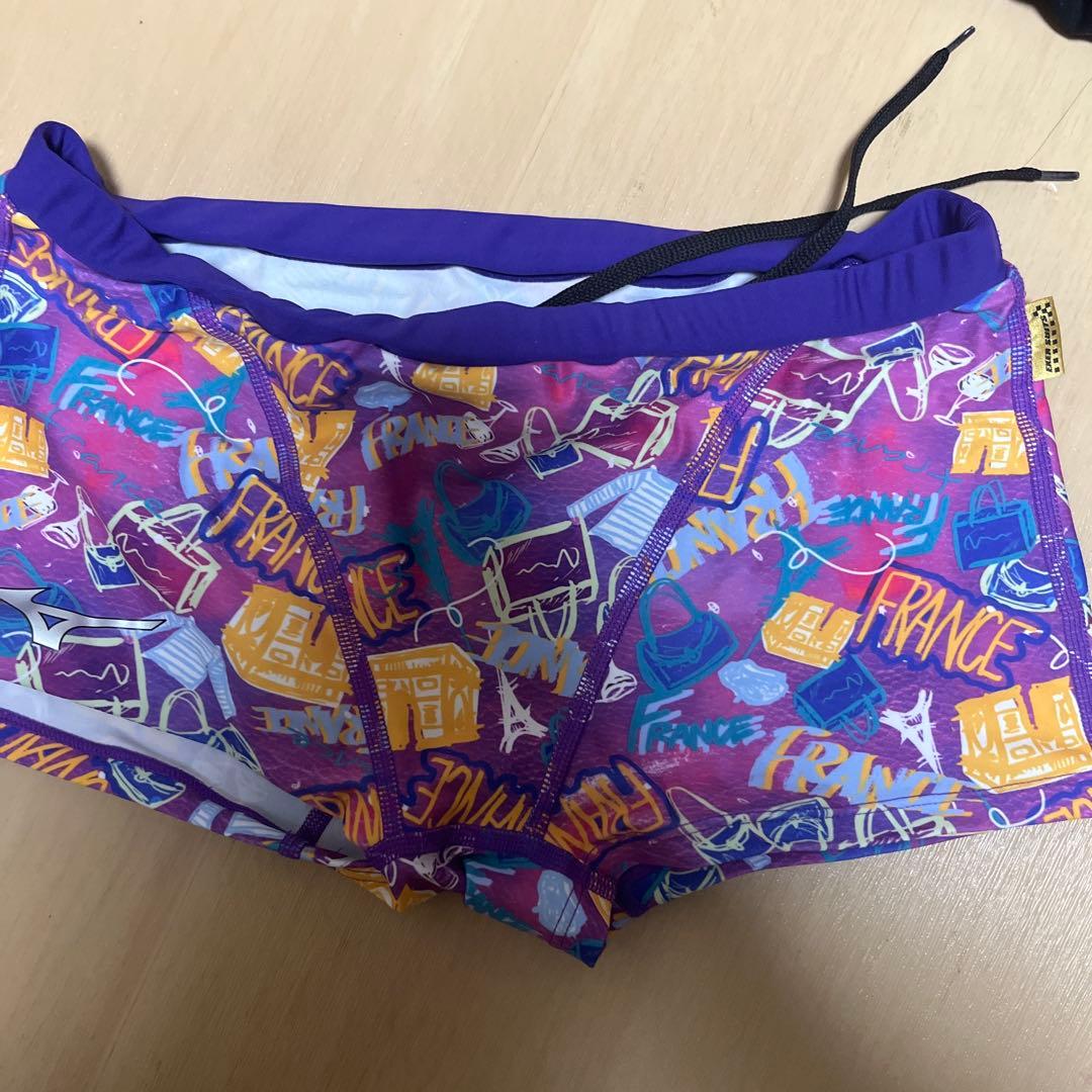 Mizuno 競泳水着 青/ピンク グラフィックデザイン