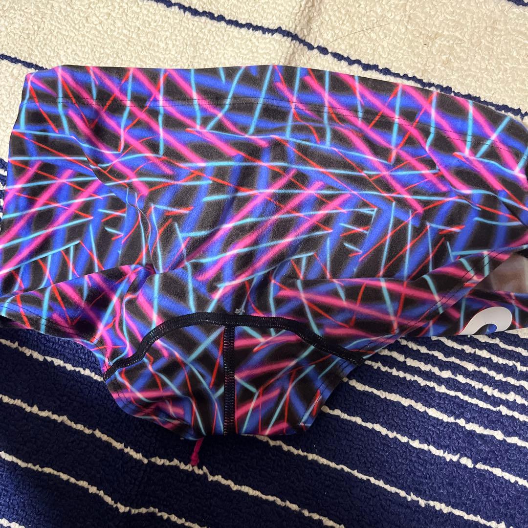 Mizuno 競泳水着 青/ピンク グラフィックデザイン