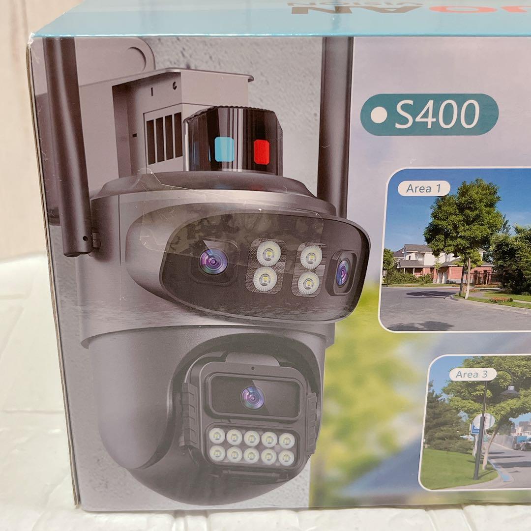 防犯カメラ 三つ監視画面 WiFi 接続 監視カメラ 屋外 355°広角撮影