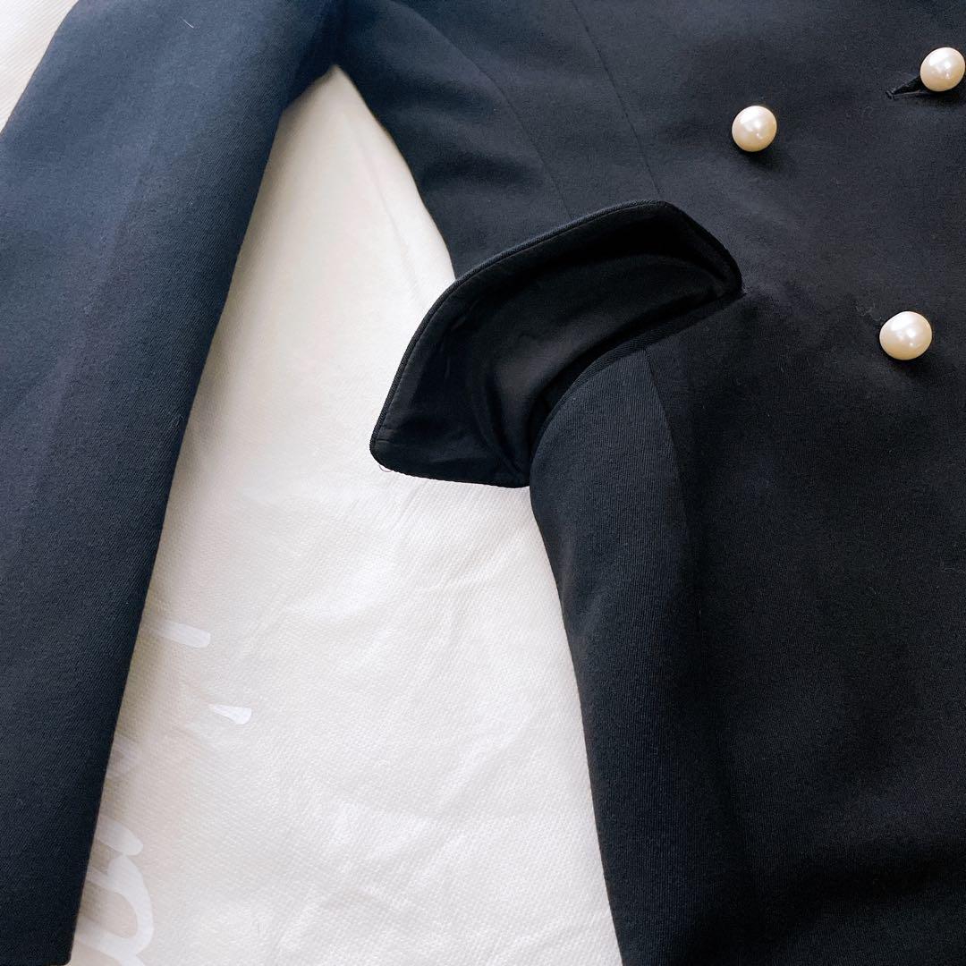 未使用品✨マディソンブルー パールボタン ダブルチェスターコート ブラック XS