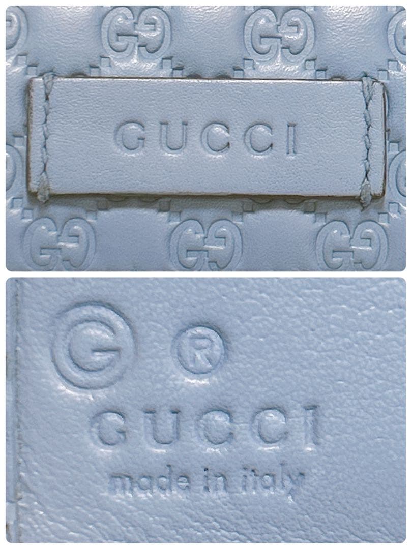 極美品✨レアカラー✨GUCCI グッチ 二つ折り財布 マイクロシマ GG レザー