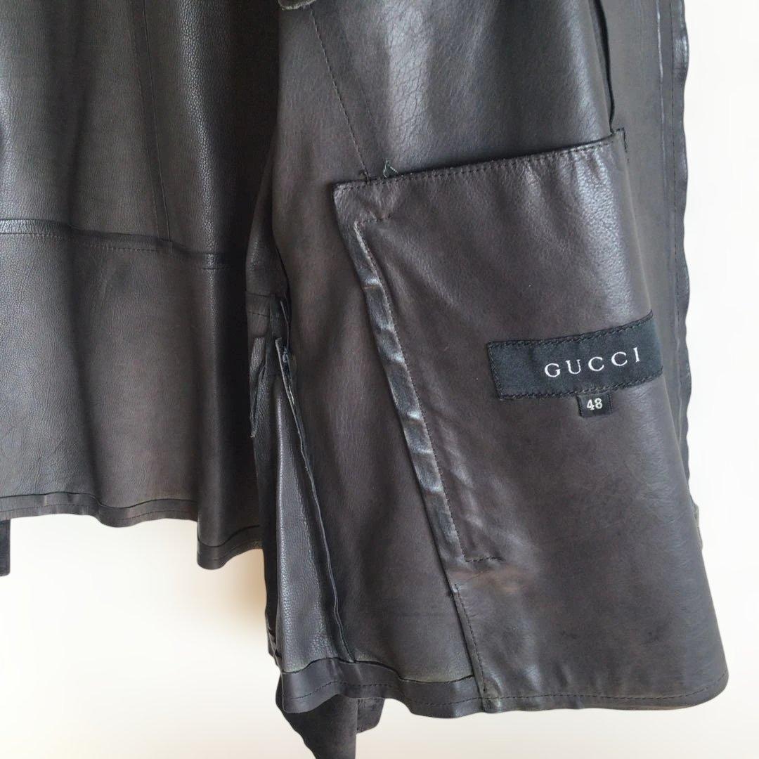 グッチGUCCI スウェード　シングルライダース　サイズ48