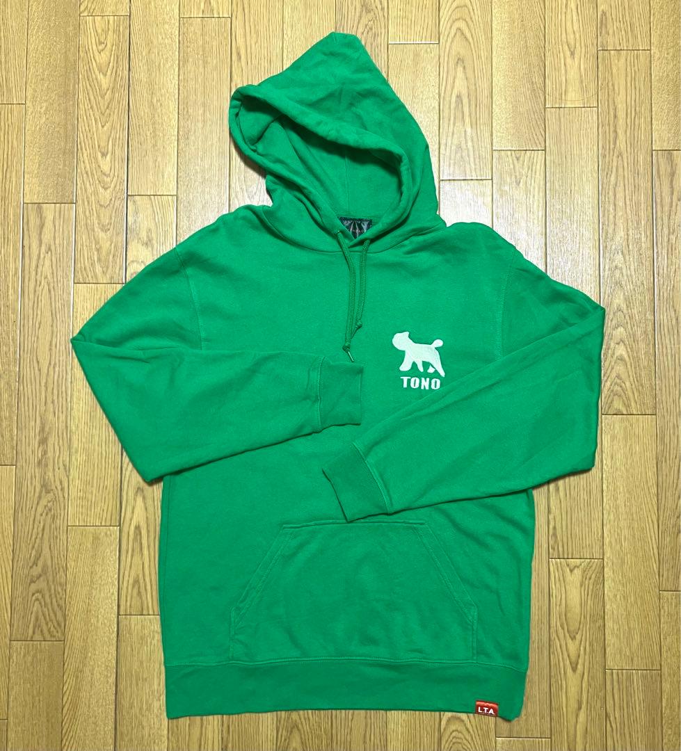 上田瞳コラボプルオーバーパーカー　グリーン　L