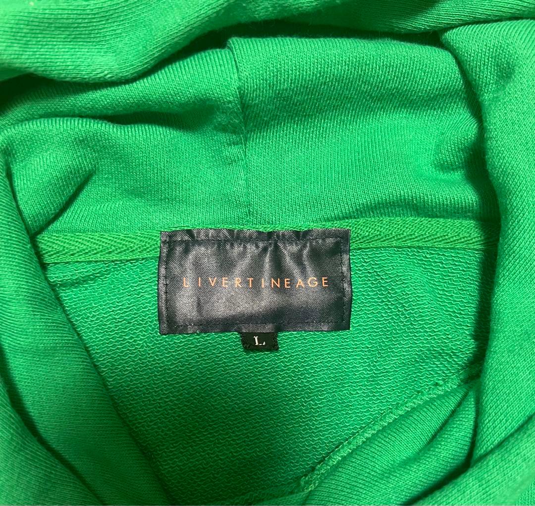 上田瞳コラボプルオーバーパーカー　グリーン　L