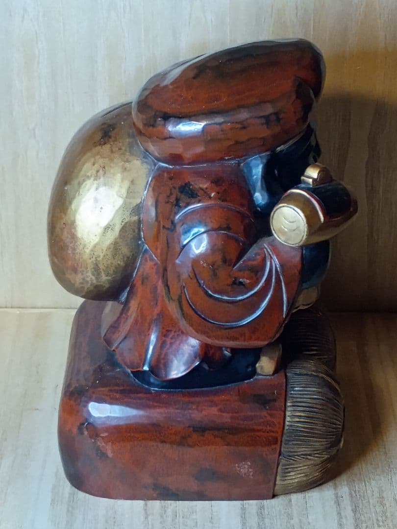 大黒天 高さ35cm 木製 時代物 彫刻