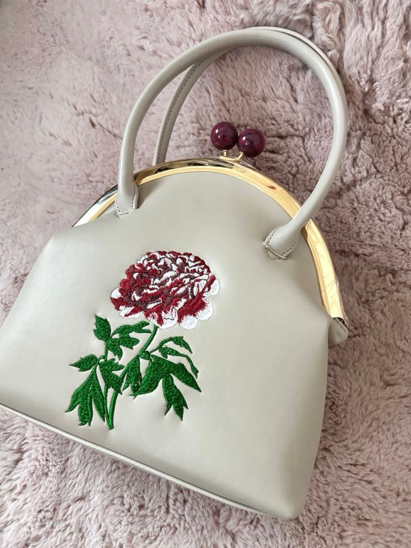 ふりふのがま口バッグ　和装バッグ