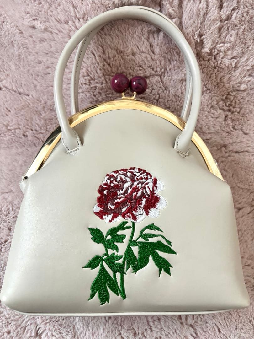 ふりふのがま口バッグ　和装バッグ