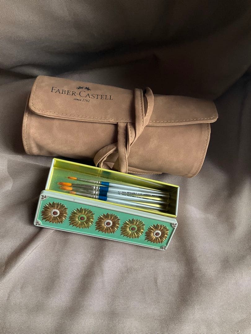 used美品Faber-Castell 水彩色鉛筆 ロールケース と色鉛筆30色
