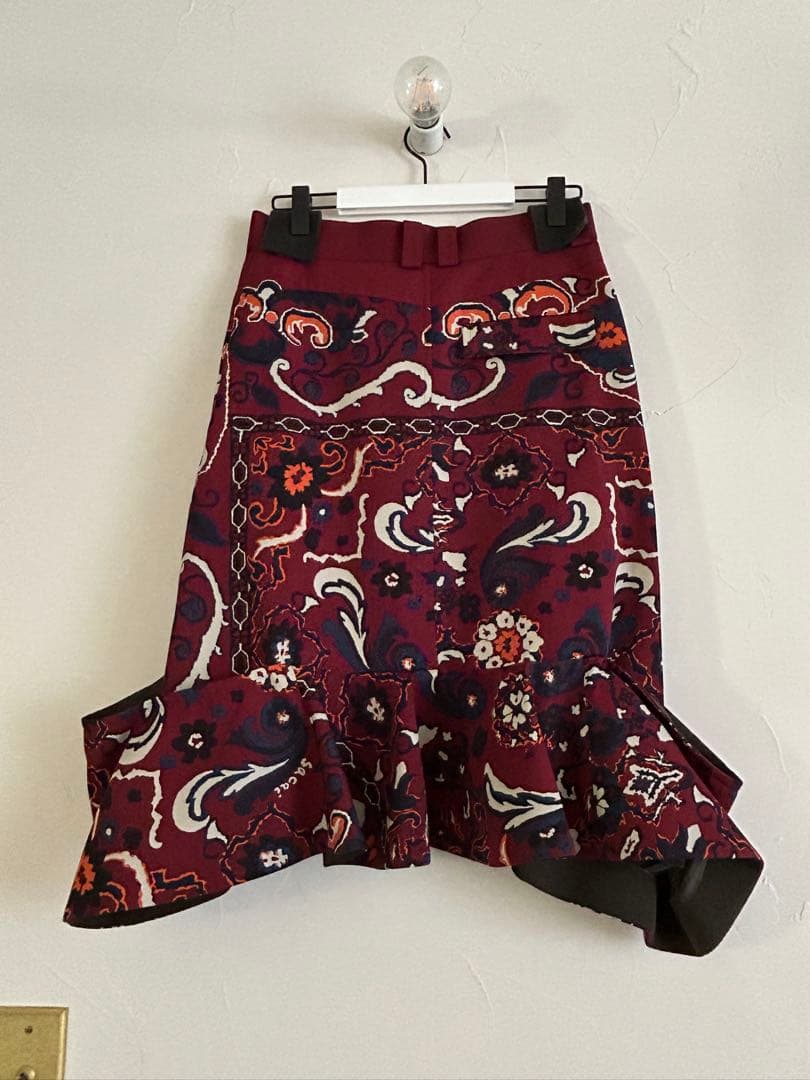 最終値下★sacaiタイトスカートフローラルFloral Print Skirt