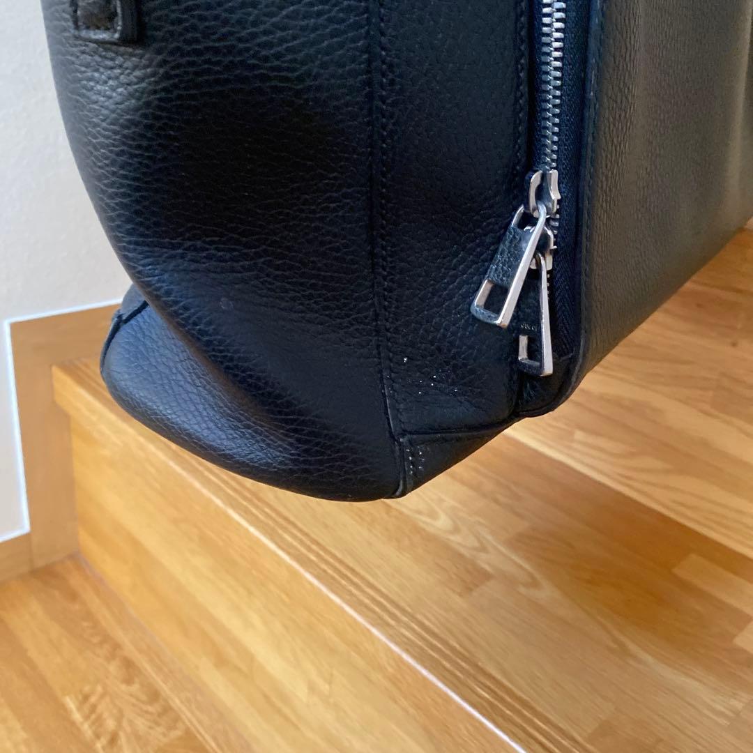 GUCCI グッチ ブラックレザー ビジネスバッグ ボストンバッグ