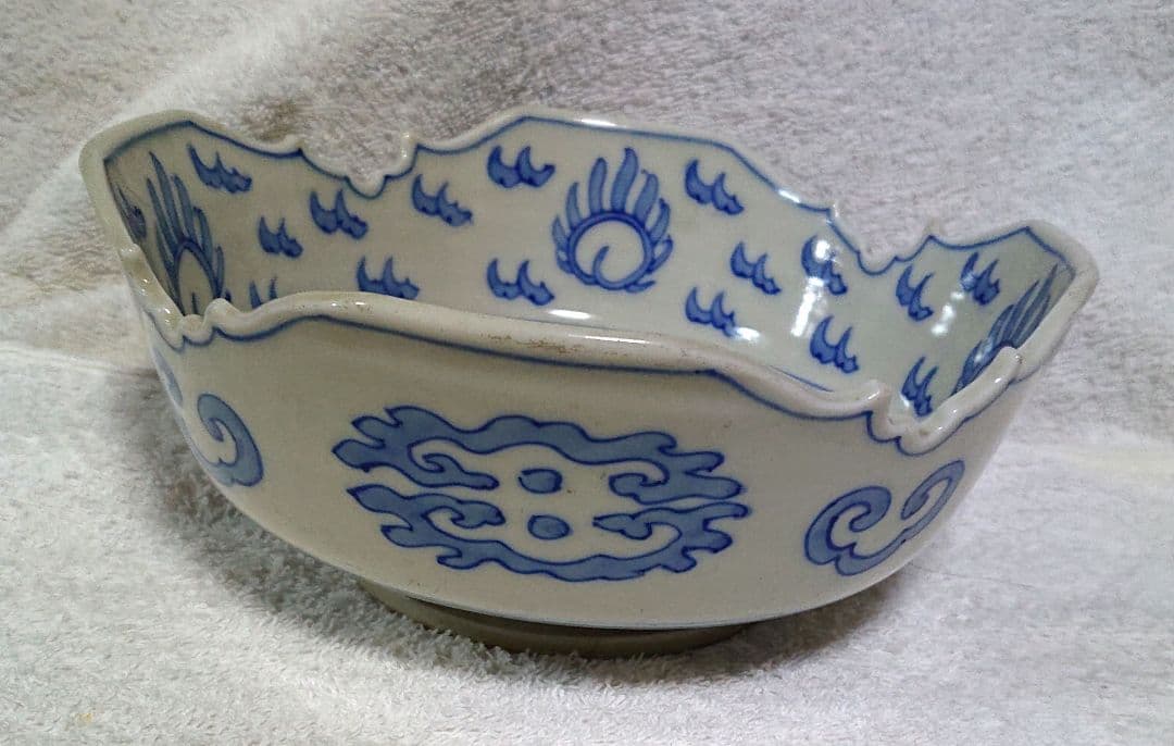 古伊万里鉢波状陶器鉢A423