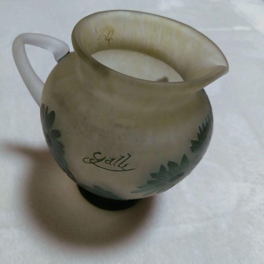 エミール　ガレ　galle　ガラス工芸　花瓶　水差し　アンティーク