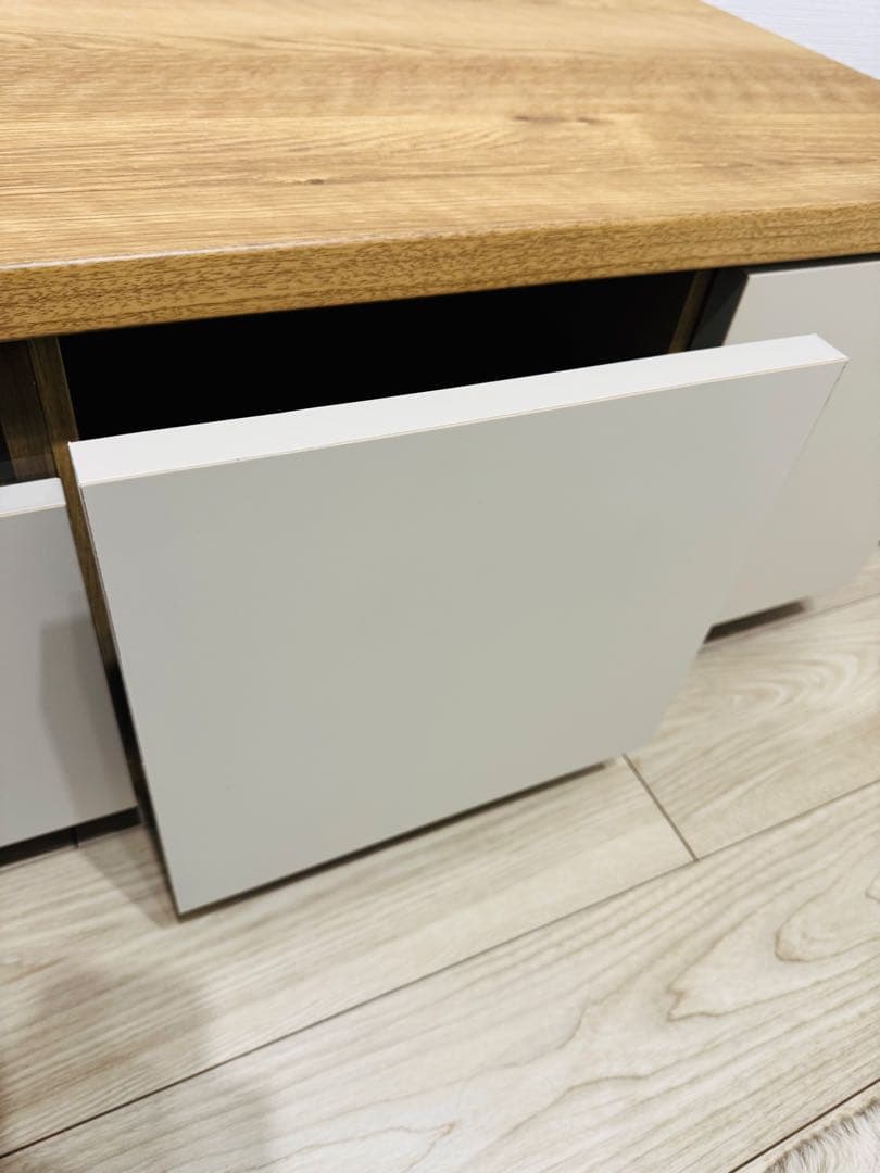 lowya テレビ台 140cm シャビーナチュラル グレージュ