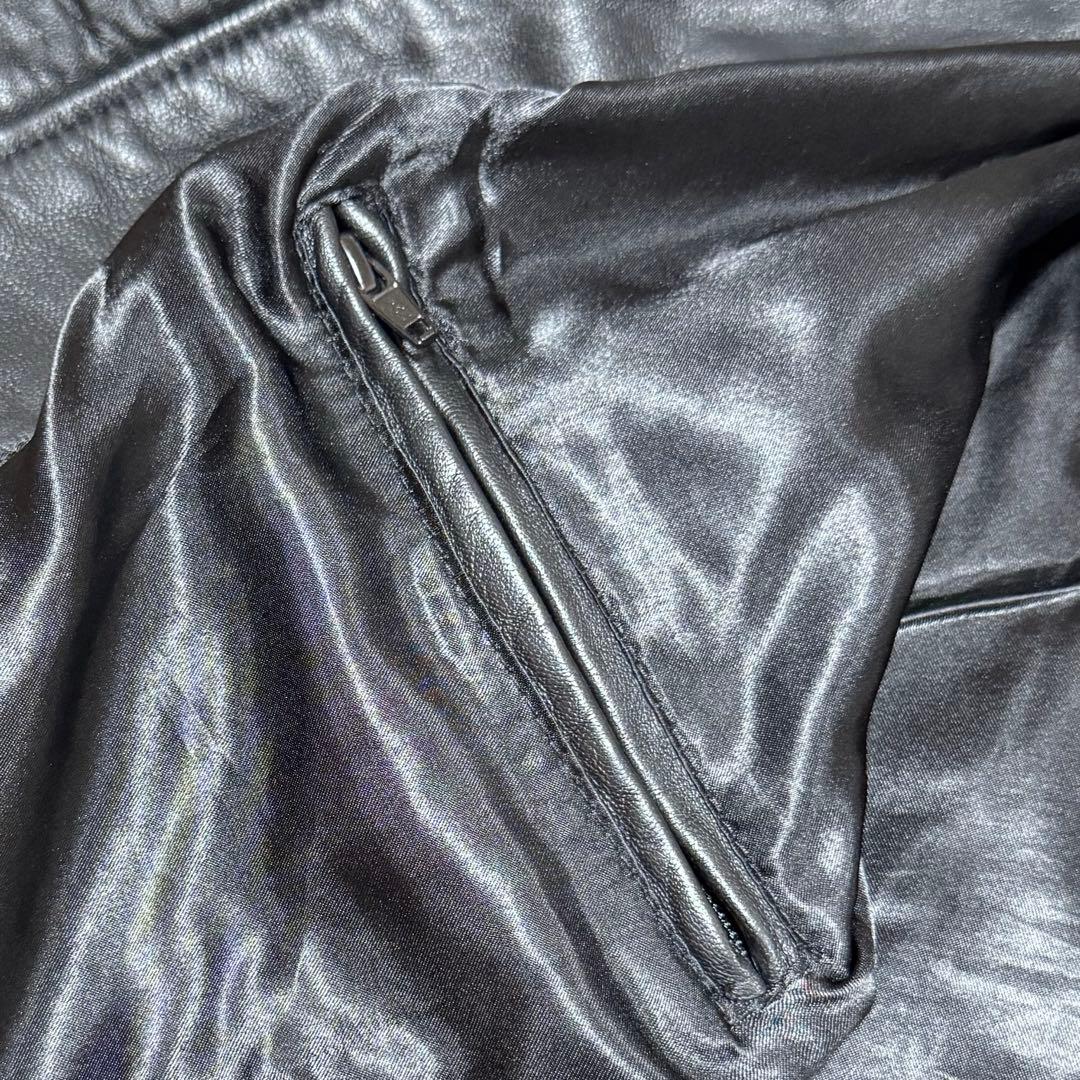 レニウム RHENIUM シングル　ライダースジャケット　羊革　46　ブラック