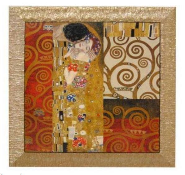 イタリア アートフレーム クリムト 接吻 キス 7070-160