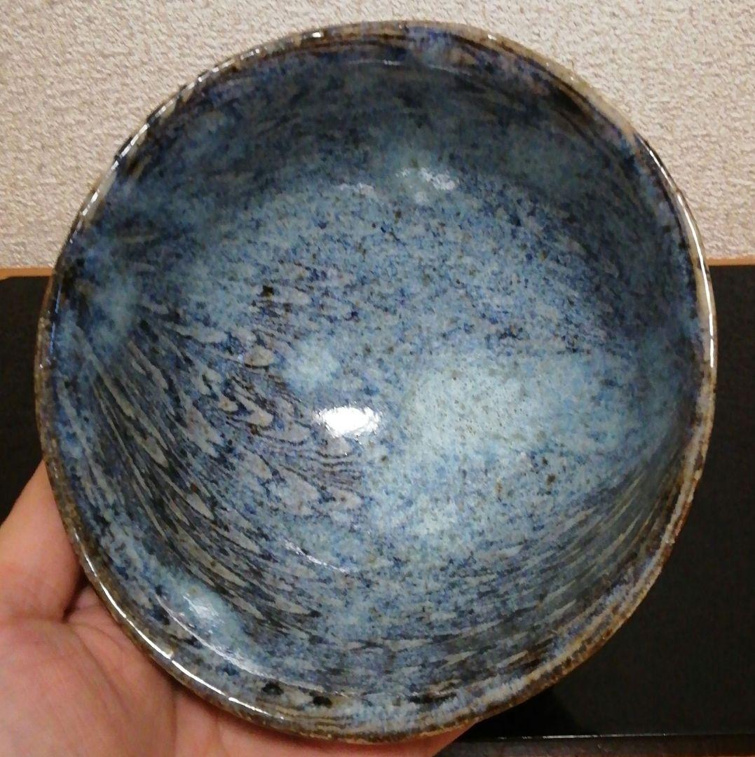 上田恒次作　練上　鶉　茶碗　共箱　茶道具