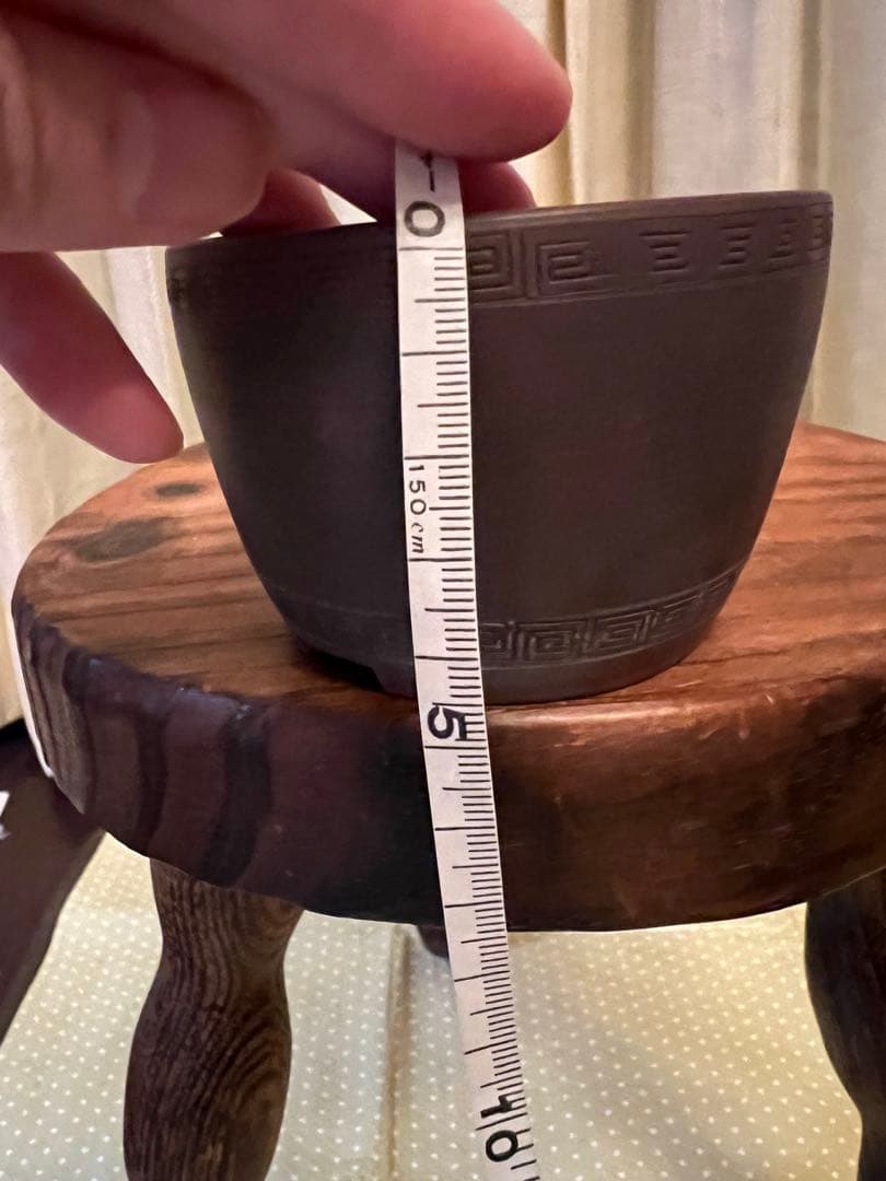 盆栽鉢　美芸　雷紋柄