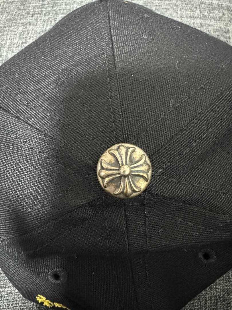 Chrome Hearts CHロゴ ベースボールキャップ ブラック×ゴールド