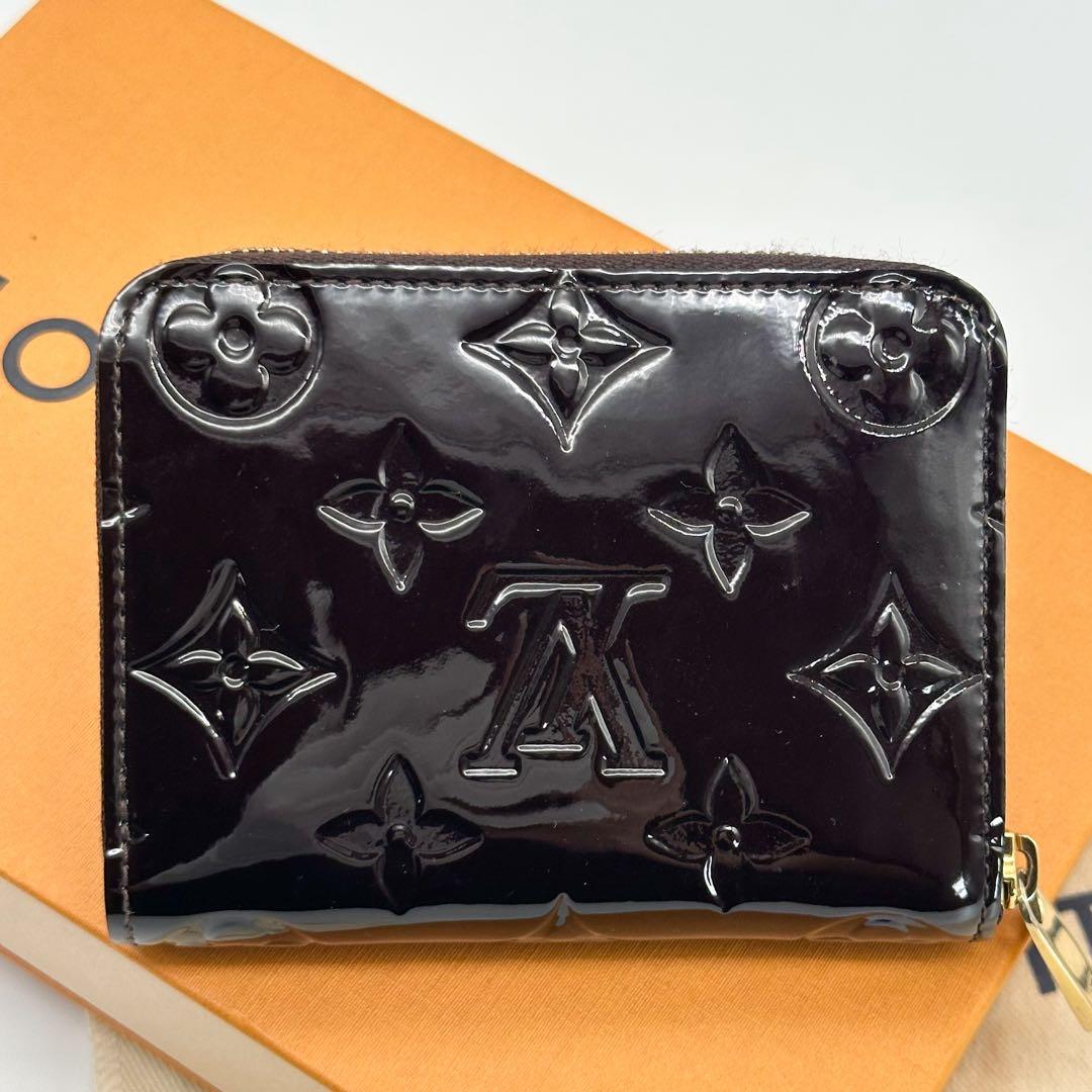 【未使用級】ルイヴィトン ジッピーパース アマラント ヴェルニ モノグラム