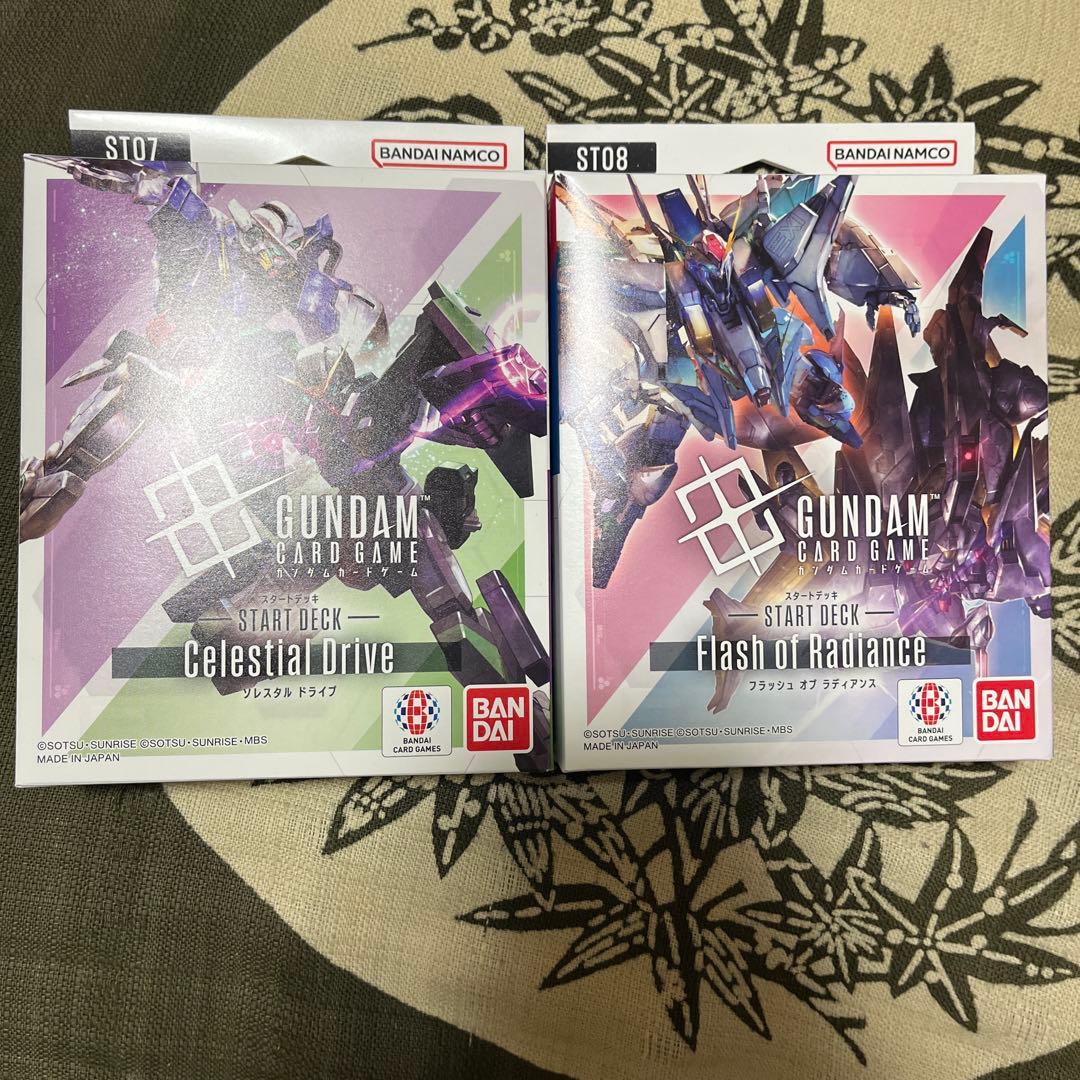 8点セットガンダムカードゲーム ST01~08 スタートデッキ 08 07 05