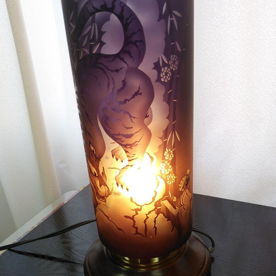 ランプ　ガラス　硝子　作家一点もの　【寅】　ハンドメイド