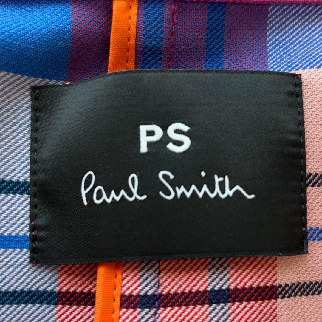 PS PaulSmith✨チェスターコート　裏地チェック　ロング丈　ピンク　現行