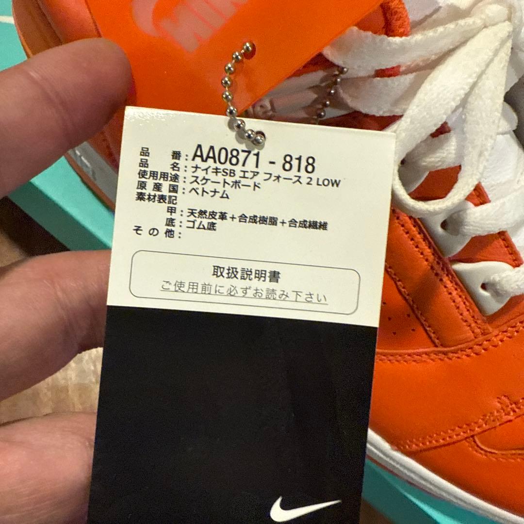 NIKE × Supreme SB AIR FORCE 2 　US13　室内履き