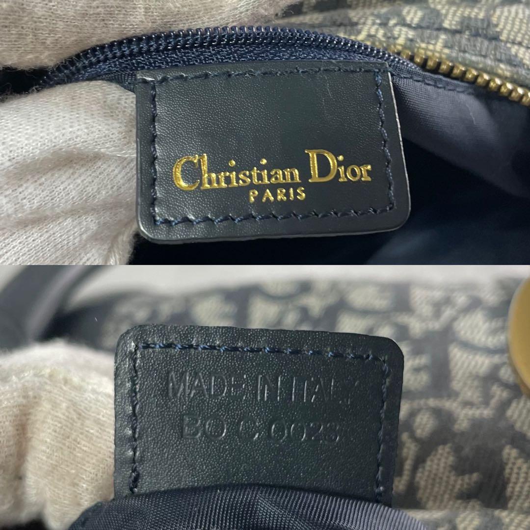 入手困難✨ クリスチャンディオール トロッター柄 ミニボストンバッグ ネイビー