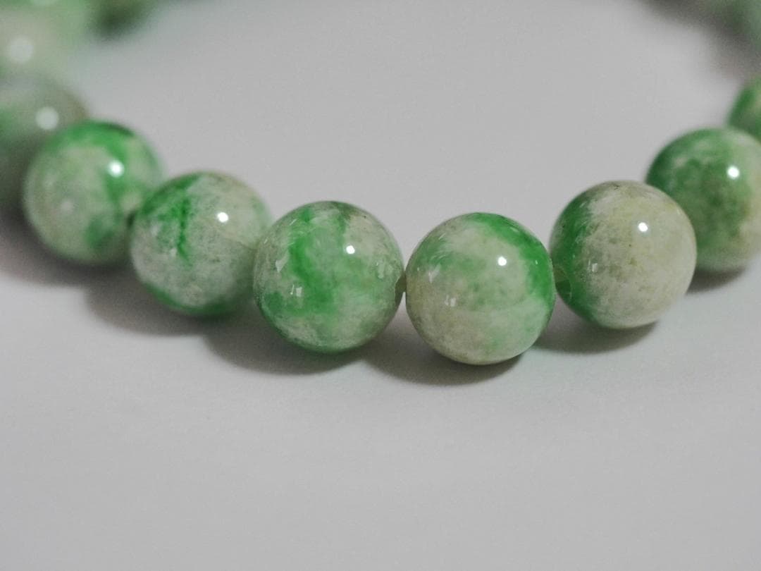 糸魚川翡翠　ブレスレット　天然無処理ヒスイ