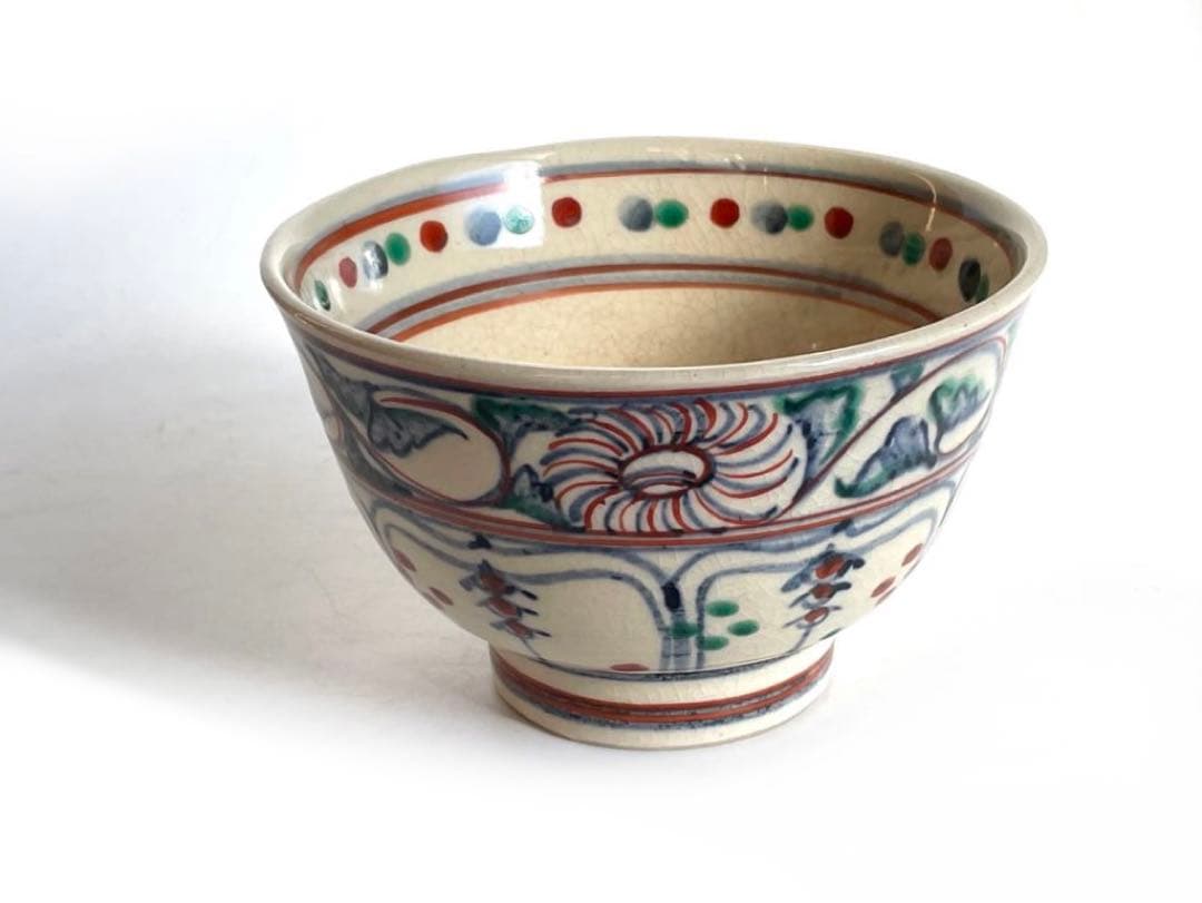 陶芸家　真葛香斎　紅安南　茶碗　寿字自筆　共箱　安南　抹茶碗