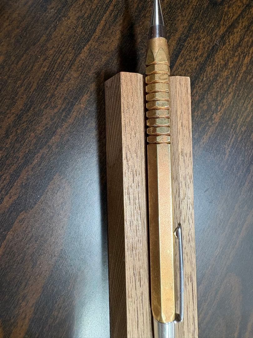 廣瀬鐡筆堂　赤漆の焼き付け塗装　シャーペン